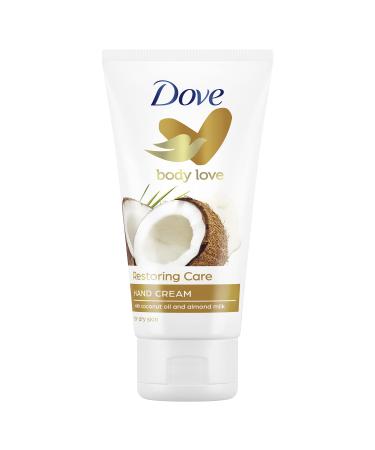 Dove Crema Hidratante de Manos Con Actite de Coco 100% natural y Leche de Almendras para piel normal a seca 75ml almond 75 ml (1 Pack)