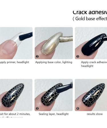 Crackle Gel UV LED Lamp Base and Finish Gel for Cracked Nails Compact Kit for Girlfriend Sister and Women - Buy Online on GoSupps.com
