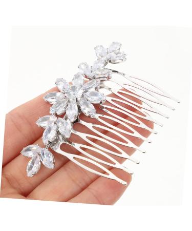 Mikinona Bangs Comb Bride Hair Accessories Wedding Bridal Hair Combs for Wedding Pearl Headpiece Floral Hair Accessories Wedding Hair Comb Hair Flower Accessories Bride Headdress Rhinestone - Buy Online on GoSupps.com