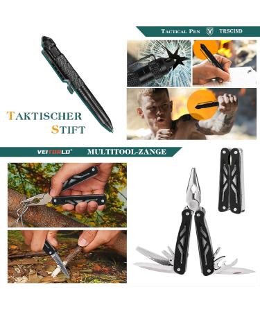 Survival Kit Nikolaus Gifts for Men | Cool 12-in-1 Outdoor Equipment for Christmas Birthdays & Adventures - Buy Online on GoSupps.com