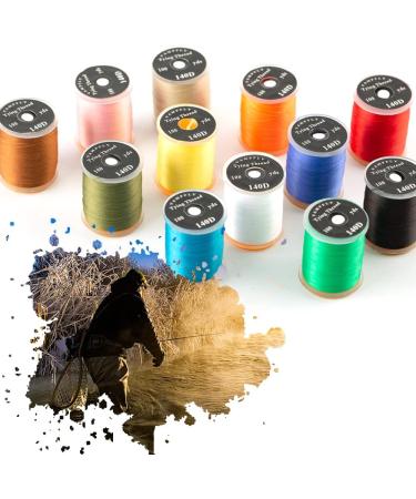 Hercules 140D Fly Tying Thread - 12 Colors Non Waxed - Fly Tying Wires Kit for Dry Wet Flies - Buy Online on GoSupps.com