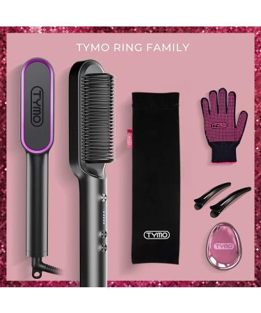 Tymo Hair Straightener Brush - Fast Heating, 5 Temp Levels & Auto-Off for Silky Straight Hair - Buy Online on GoSupps.com