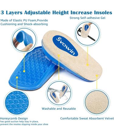 3 Layers Adjustable Orthopedic Heel Wedge Lift | Leg Length Discrepancies Insoles | Height Increase for Achilles Tendonitis & Heel Pain | Small Beige - Men & Women - Buy Online on GoSupps.com