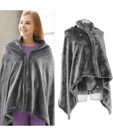 5V Electric Heating Blanket - 3 Levels Adjustable Quick Heating 150x85cm Heated Throw Blanket - Gray | Perfect for Office Use - Buy Online on GoSupps.com