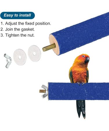 Buy PATICIL 1.1x13.9 Blue Bird Paw Perch Stand - Perfect Cage Accessories for Small Birds Parrots & Lovebirds - International Shipping Available - Buy Online on GoSupps.com