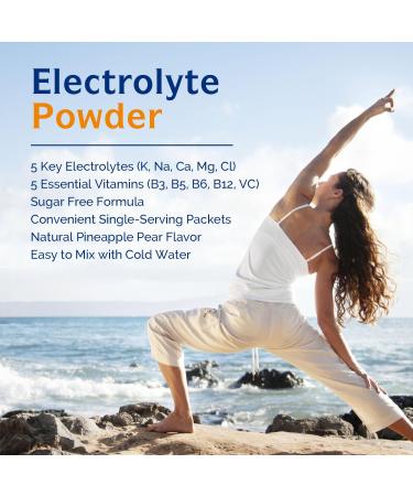 Innate Vitality Electrolytes Powder Packets, No Sugar, 5 Keto Electrolytes & Vitamins, Hydration Powder Packets, Easy to Dissolve, Natural Pineapple Pear Flavor, 16 Stickpacks - Buy Online on GoSupps.com