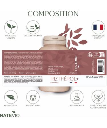 Riztherol+ 5 Active Ingredients - Red Rice Yeast - Black Garlic - Q10 - Omega 3 - Olive Extract - 2 Month Cure - Buy Online on GoSupps.com