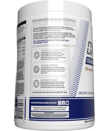EHP Labs OxySleep Collagen Peptides Powder Night Time Shred - Promotes Deep Sleep & Shredding Skin Bones & Muscle Support Pasture-Raised Bovine Collagen Type I & III 30 Servings (Hot Cocoa) - Buy Online on GoSupps.com