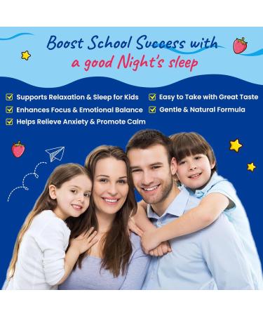 Magnesium Glycinate Gummies for Kids - with L-Theanine, Omega-3, Vitamin B6, D3, Zinc - Kids Magnesium Gummies for Sleep, Relaxation, Calm & Focus - Sugar Free Strawberry 60ct Strawberry 60 Count (Pack of 1) - Buy Online on GoSupps.com