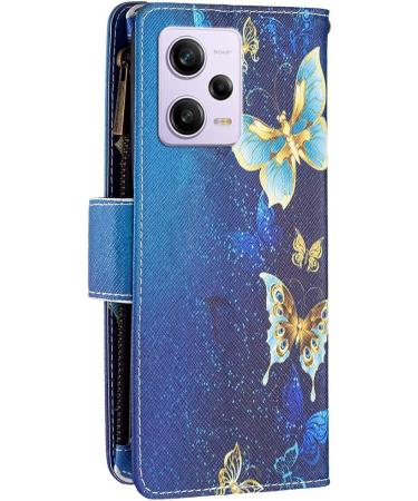 Buy VQWQ Mobile Phone Case for Xiaomi Redmi Note 12 Pro Plus - Protective Leather Cover with Lanyard & Zipper - Butterfly Design - Optimized Folding Case - Buy Online on GoSupps.com