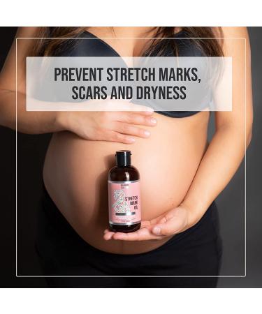 Magnum Solace Stretch Mark Oil for Pregnancy - 100% Natural Belly Oil with Cocoa Butter & Almond Oil - Effective Alternative to Stretch Mark Cream - Buy Online on GoSupps.com