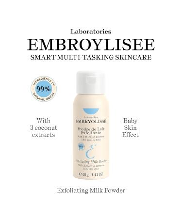 Embryolisse Exfoliating Face Scrub Powder | Gentle Facial Cleanser for All Skin Types | Coconut & Milk Infused | 1.41 Oz - Buy Online on GoSupps.com