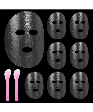 200 Sheets Disposable Plastic Face Sheet Mask Face Mask Facial Mask Set Spatula Transparent Moisturizing Face Mask Disposable Face Thin Facial Plastic Wrap Retention for Skin Care & DIY Spa Mask