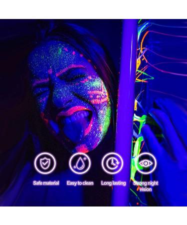 10 Colors Glow Face & Body Paint - Water-Soluble for All Skin Types | Halloween Festival Glow Party Supplies - Buy Online on GoSupps.com