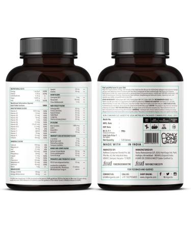 KPVita Multivitamin for Men 50 Plus Age - 120 Tablets | With 50 Vitamins Minerals Herbal Extracts L-Arginine Ginseng & Super Antioxidants Blend for Enhanced Energy Heart Immunity Joints & Eye Support | 1 Veg Tablet Daily - Buy Online on GoSupps.com