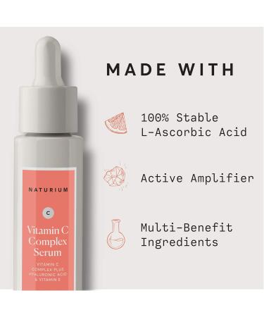 Naturium Vitamin C Complex Serum 1 oz - Brightening & Anti-Aging with Hyaluronic Acid & Vitamin E - Buy Online on GoSupps.com