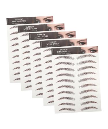 Didiseaon 5 Sheets Eyebrow 3d Sticker Stickers Waterproof Imitation Ecological Makeup Brow Sticker Tool Modify