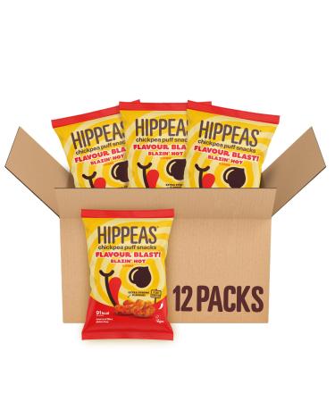 Hippeas Flavour Blast Blazin' Hot Chickpea Puffs 22g (Pack of 12)