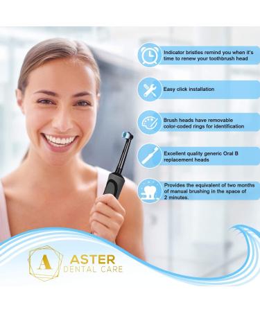 Toothbrush Replacement Heads - 8 Pack Compatible with Oral B & Braun | Black Brush Heads for Optimal Oral Care - Buy Online on GoSupps.com