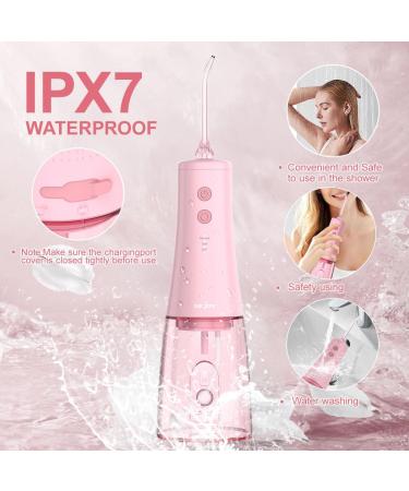 350mL Water Flosser - Cordless Dental Oral Irrigator with 6 Jet Tips 3 Modes USB Rechargeable IPX7 Waterproof - Perfect for Home & Travel (Pink - Buy Online on GoSupps.com