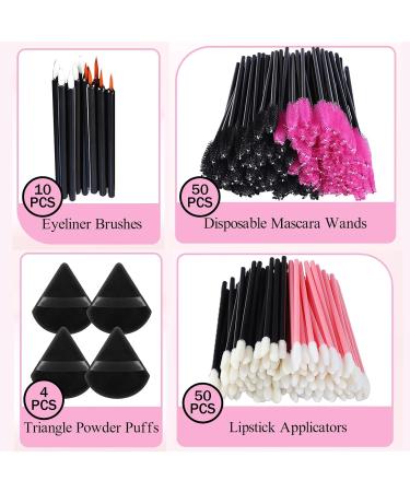 Nayyana 114 Pieces Disposable Makeup Applicators with Triangle Makeup Puffs Mascara Sticks Lip Applicators Eyeliner Brush Makeup Applicator Set for Makeup Artist Supplies - Buy Online on GoSupps.com