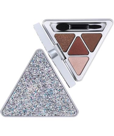 4 Color Eyeshadow Palette | 4 Colors Glitter Makeup Palette Professional Eye Shades Cosmetics - Waterproof Pigment Eye Shadow Pallete Glitter Makeup Palette Colorful Eyeshadow Palette Kagrote F401#brown Kiss Secret Language - Buy Online on GoSupps.com