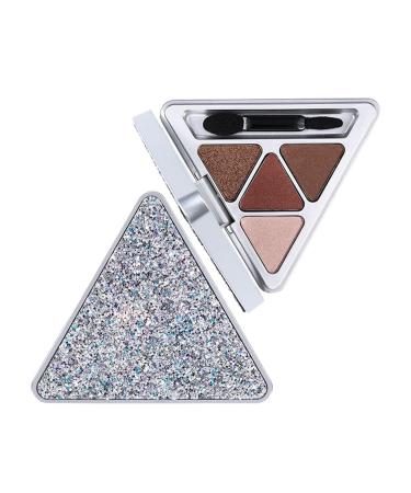 Natural Eyeshadow Palettes - 4 Colors Glitter Makeup Palette Pigment Eye Shadow Pallete Waterproof Eye Shadow Colorful Eyeshadow Palette Vibrant Colors Shades Eye Shadow Cosmetics Muflydo F401#brown Kiss Secret Language