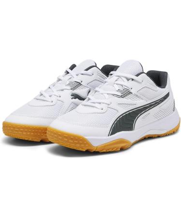 PUMA Unisex Kids Solarflash Jr II Indoor Trainers - 34 EU - Puma White/Nitro Blue/Shadow Gray - International Shipping Available - Buy Online on GoSupps.com