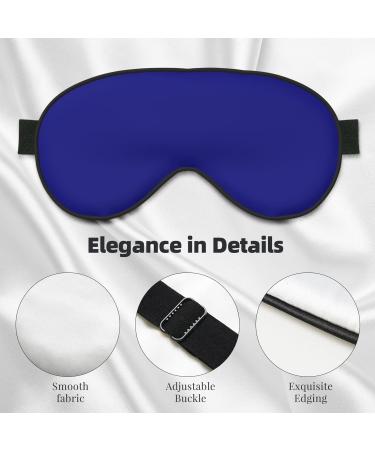 Navy Sleep Mask - Adjustable Double-Sided Eye Mask | Soft Sleeping Eye Covers for Ultimate Comfort & Eye Edema Reduction - Perfect for International Shipping - Buy Online on GoSupps.com