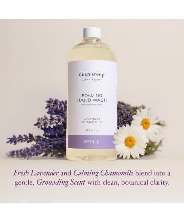 Deep Steep Foaming Hand Wash Lavender Chamomile Refill 33oz Gentle Cleanser with Aloe Argan Oil Shea Butter & Hyaluronic Acid Vegan Clean Beauty Soft & Hydrated Hands Lavender 33 Fl Oz (Pack of 1) - Buy Online on GoSupps.com