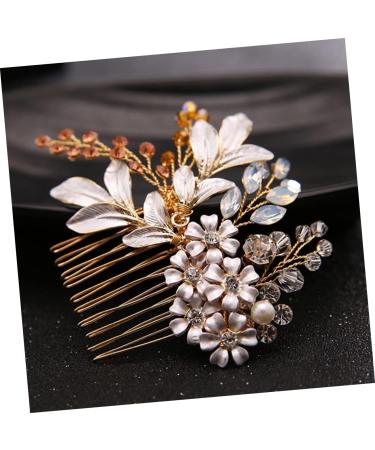 DOITOOL Hair Combs for Women Beige Bath Towel Essential Oils Wallet Pearl Hair Barrettes Hair Accessories for Prom Ice Face Mold Wedding Hair Clip Tiara European Style Bride - Buy Online on GoSupps.com