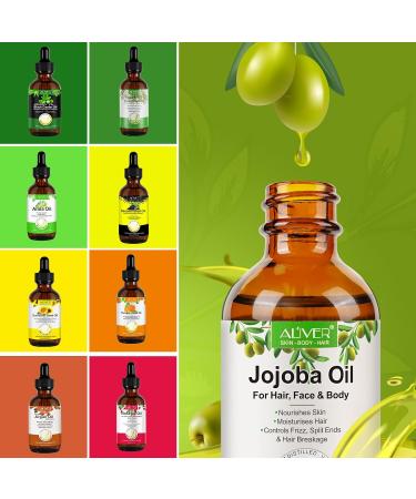 100% Pure Jojoba Oil for Hair Growth - Cold Pressed Unrefined Essential Oil for Skin & Nails Dry Skin Relief Makeup Remover | 2.02 fl. oz - Buy Online on GoSupps.com