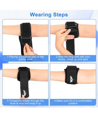Supregear Elbow Brace Support Strap - Adjustable Compression Sleeve for Tendonitis & Tennis - Unisex Forearm Wrap for Sports Injury Recovery - Black - Buy Online on GoSupps.com