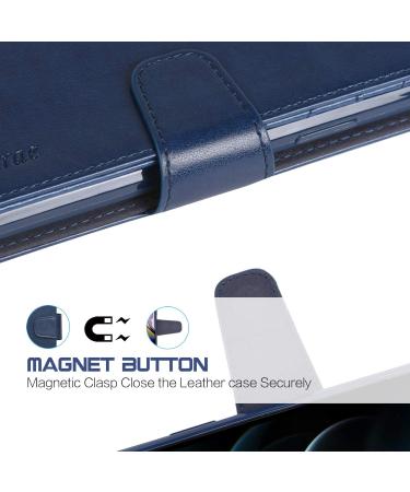 Arae iPhone 12 Pro Max Case Wallet - Blue | Card Holder & Wrist Strap | Compatible & Stylish - Buy Online on GoSupps.com