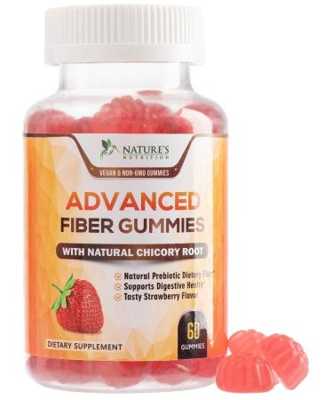 Fiber Gummies for Adults, Daily Prebiotic Fiber Supplement and Digestive Health Support - Natural Dietary Fiber Supplement for Adult Men and Women - 60 Gummies 60 Count (Pack of 1)