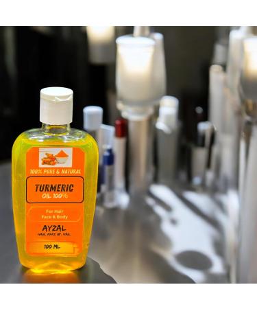 Pack of 2 - Ayzal Turmeric Oil 100ml - Multi-Purpose Oil for Skin Care Hair Health and Massage - Natural Shine and Glow - Buy Online on GoSupps.com