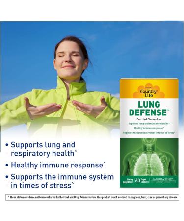 Country Life Lung Defense - 60 Vegan Capsules for Respiratory Health - Buy Online on GoSupps.com