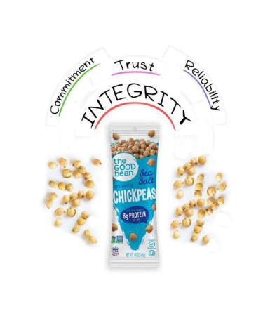 The Good Bean Chickpea Snacks Grab & Go Sea Salt 1.4oz 10-Pack - Buy Online on GoSupps.com