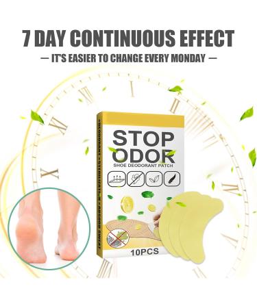 Shoes Deodorant Stickers - 10 Piece Set for Fresh Smell & Odor Removal | Eliminate Bacteria Stench with Insole Stickers - Buy Online on GoSupps.com