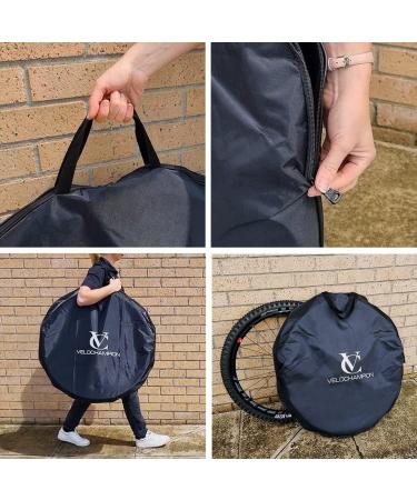 VeloChampion Waterproof 700c Wheel Bag 2 Pack - Lightweight, Easy to Transport with Long Zip & Easy Grip Handle - Buy Online on GoSupps.com