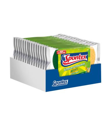 Spontex Scheuerwamt anti-fat 32 pieces suction-strong cleaning sponge washable for all robust surfaces (16 x 2 pack) 32 Pack Scheuerwamt Anti-fat 32 pack