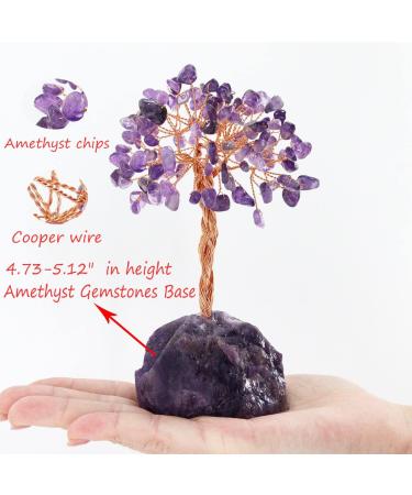Xiannvxi Amethyst Crystal Money Tree - Feng Shui Natural Gemstone Bonsai Decor for Home & Life Tree Decoration - Buy Online on GoSupps.com