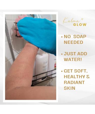 Kalma Glow Bath Glove | Exfoliating Body Scrub Mitt | Gentle Dead Skin Remover | Black - Buy Online on GoSupps.com