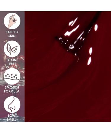  MrCuvaryas cherry red nail polish with creamy finish shiny long lasting non toxic water based nail polish no UV lamp natural nail polish for women manicure diy 10ml (cherry red) - Buy Online on GoSupps.com