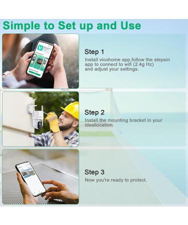 AMTIFO Solar Wireless Outdoor Security Camera - 2K WiFi Surveillance System with Motion Detection and Color Night Vision - Buy Online on GoSupps.com