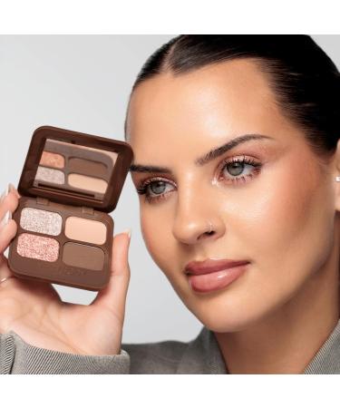 Everybody LONDON Eyeshadow Palette 4 colors 2 shimmer shades 2 matte shades integrated mirror easy to blend long lasting formula vintage rose - Buy Online on GoSupps.com