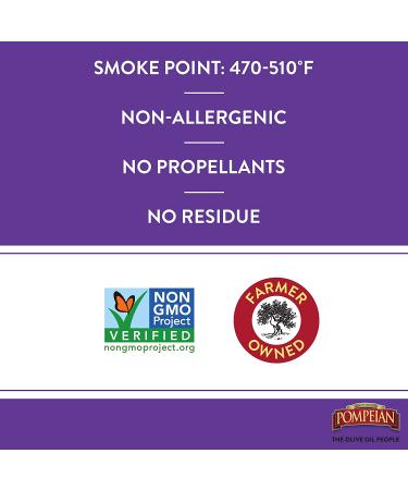 Pompeian Grapeseed Oil Non-Stick Cooking Spray 5 Fl Oz - Gluten Free, Non-GMO, Ideal for Stir-Frying, Grilling, and Sauteing - Single Bottle - Buy Online on GoSupps.com