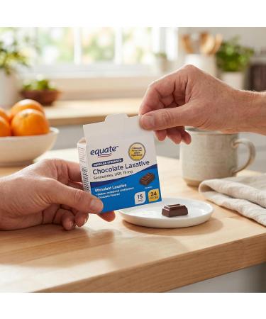 Laxatives Chocolate Squares Regular Strength 24 Pieces Laxative Chewable Poop Pills Style Laxante - Buy Online on GoSupps.com