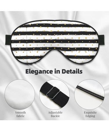 Buy Ink and Gold Dot Stripes Sleep Mask - Adjustable Breathable Eye Mask for Comfortable Sleep | International Shipping Available - Buy Online on GoSupps.com