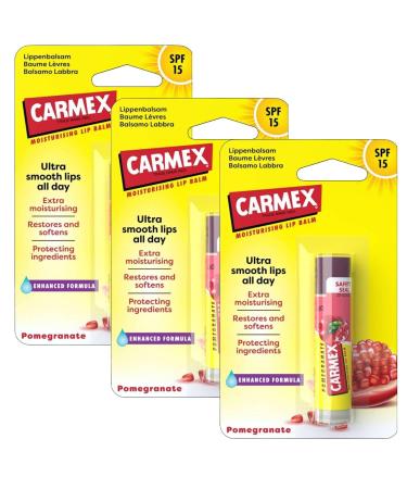 Carmex Carmex Pomegranate Lip Balm Ultra Moisturizing Spf 15 3 Units